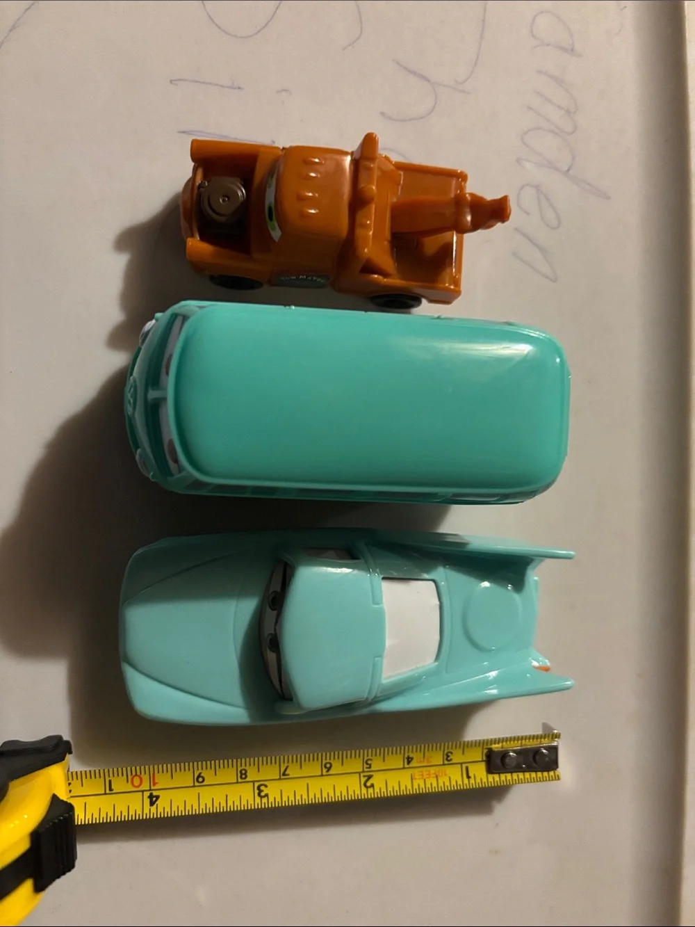 From the movie Cars Toddler Pull back vehicles Toy Vehicle Bundle - Aqua & Orang